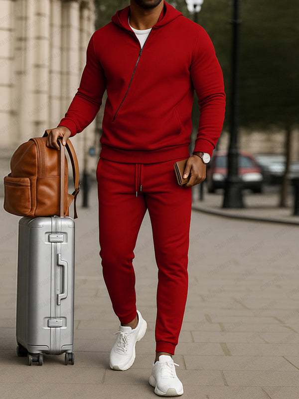 Comfy Asymmetrical Design Tracksuit Set