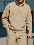 Trendy Stand Collar Sweatshirt Pants Set