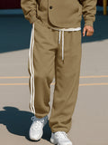 Sporty Street Style Hooded Jacket Set