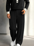 Modern Contrast Placket Top Pants Set