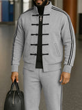 Modern Toggle Button Jacket Pants Set