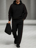 Stylish Lines Design Sweatshirt Set