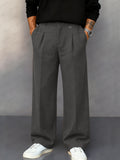 Vintage Suede Straight Legs Pants