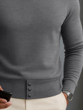 Urban Casual Ribbed Turtleneck Undershirt
