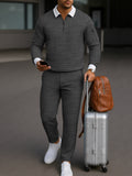 Casual Check Jacquard Matching Set