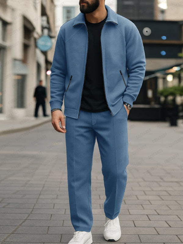 Casual Premium Suede Jacket Pants Set