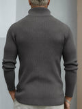 Casual Two-Way Zip Stand Collar Cardigan