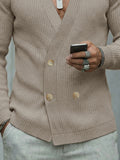 Casual V-Neck Button Knit Cardigan