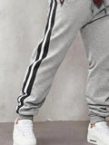 Casual Side Stripe Zip Pockets Jogger