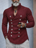 Stylish Double Breasted Knit Cardigan
