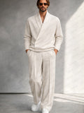 Minimalist Comfort Shawl Collar Matching Set