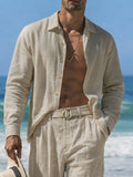 Casual Comfy 100% Cotton Shirt Pants Set