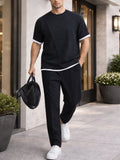 Casual Fake 2-Piece T-shirt Pants Set