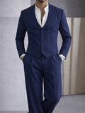 Smart Casual Collarless Blazer and Pants Set