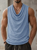 Casual Relaxed Fit Cowl Neck Tank Top