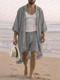 Natural Tassel Edge Cotton Vacation Matching Set