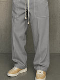 Comfy Urban Contrast Color Stitching Drawstring Pants