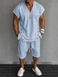 Summer Streetwear Tank Top and Shorts Set