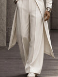 Minimalist Long Tail Mock Neck Top Pants Set