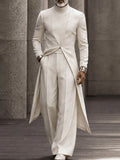 Minimalist Long Tail Mock Neck Top Pants Set