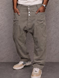 Casual Street Style Drop Crotch Corduroy Pants