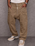 Casual Street Style Drop Crotch Corduroy Pants