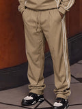 Athleisure Plaid Contrast Piping Matching Set