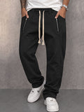 Versatile Leisure Zipper Accent Sweatpants