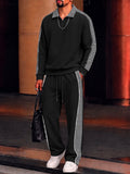 Fusion Sporty Houndstooth Paneled Matching set