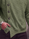 Casual Loose Asymmetric Placket Cardigan