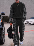 Street Style Camo Panel Waffle Sports Set