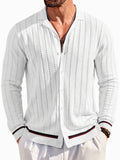 Casual Striped Button Down Knit Shirt (US Only)