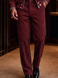 Elevated Casual Stand Collar Corduroy Zip Jacket Set