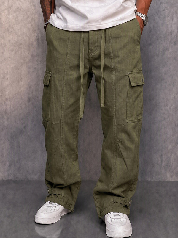 Casual Multi-Pocket Straight Cargo Pants