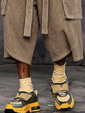 Casual Relaxed Fit Corduroy Cropped Cargo Pants