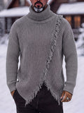 Vintage Raw Edge Turtleneck Sweater