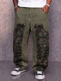 Casual Patchwork Design 100% Cotton Pants