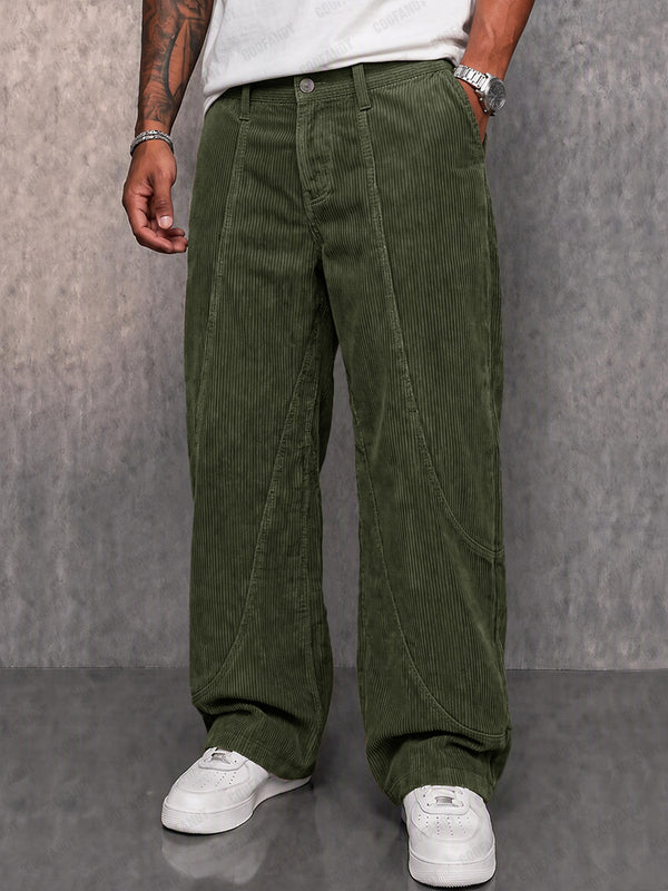 Classic Retro Corduroy Straight Leg Pants