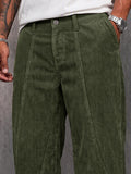 Classic Retro Corduroy Straight Leg Pants