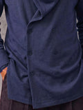 Casual Double-Breasted Cowl Neck Cardigan