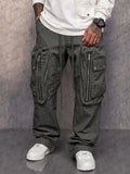 Casual Straight Leg Multi-Pockets Cargo Pants