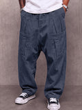 Casual Loose Drop Crotch Corduroy Pants