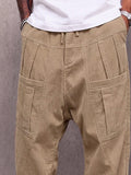 Casual Loose Drop Crotch Corduroy Pants