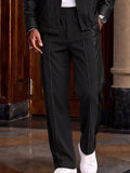 Modern Leather-Look Patchwork Jacket Set