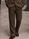 Smart Casual Faux Leather Trim Blazer Set