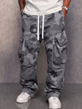 Street Style Camouflage Cargo Drawstring Pants
