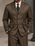 Smart Casual Structured Flap Pockets Suit Set