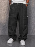 Casual Baggy Multi Pocket Denim-look Pants