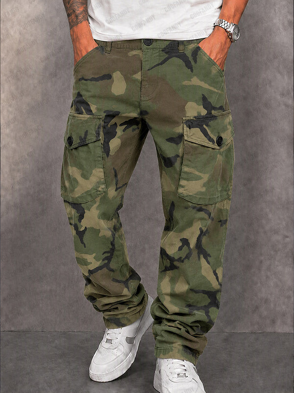 Durable Cotton Camo Cargo Pants