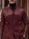 Retro Streetwear Faux Leather Panel Co-Ord Set